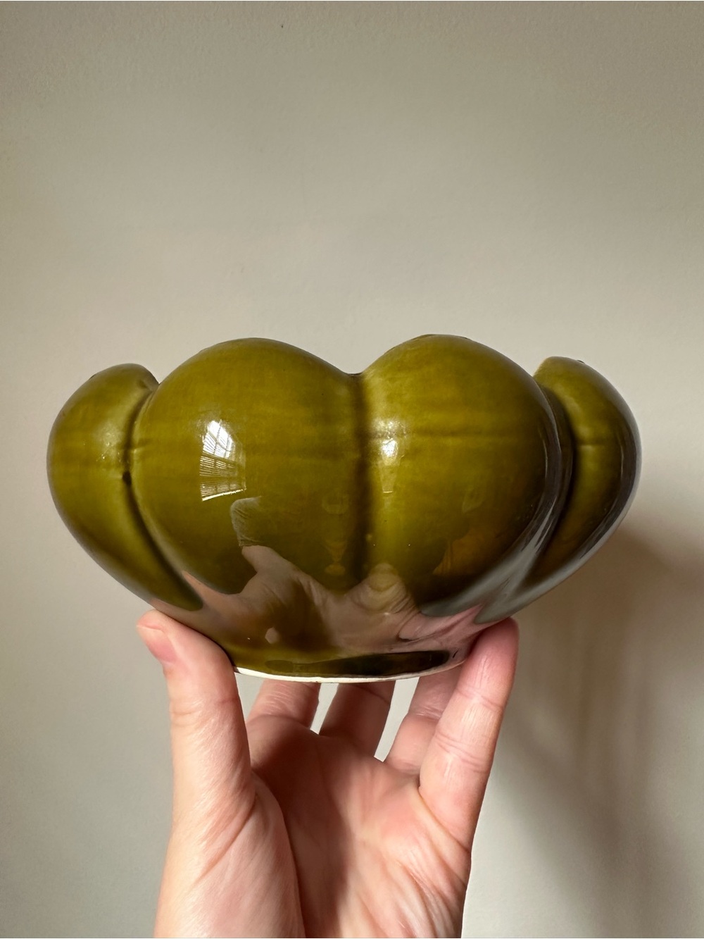 Mid Century Scalloped Planter USA